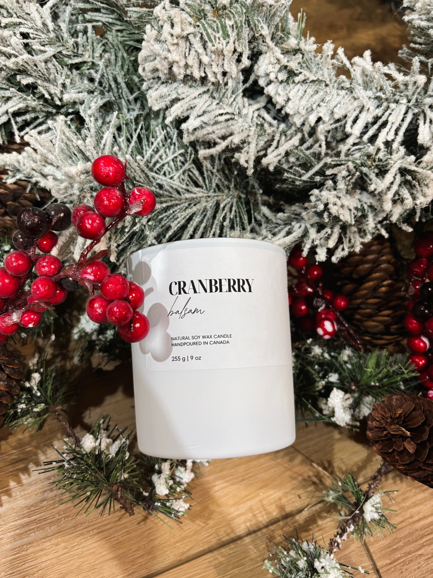 Holiday collection 9 oz candles matte white jar